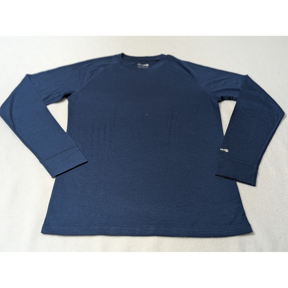 Iguana Sport Mens Merino Wool Top Shirt Base layer Navy Blue Small Hiking Skiing